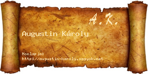 Augustin Károly névjegykártya